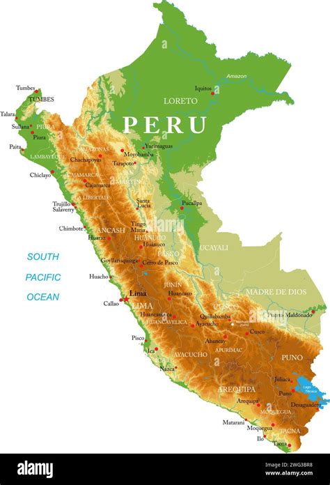 Mappa del Perù con evidenziata la regione di Cajamarca e il villaggio di Encañada