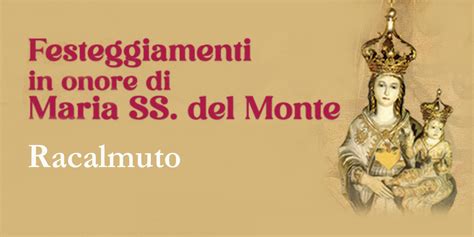 Foto tematica della festa della Madonna del Monte a Racalmuto, con la folla e le decorazioni