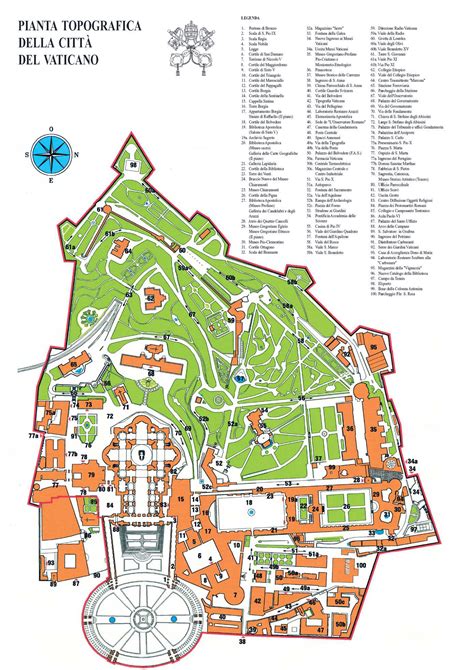 Mappa storica della Città del Vaticano o del Palazzo Apostolico