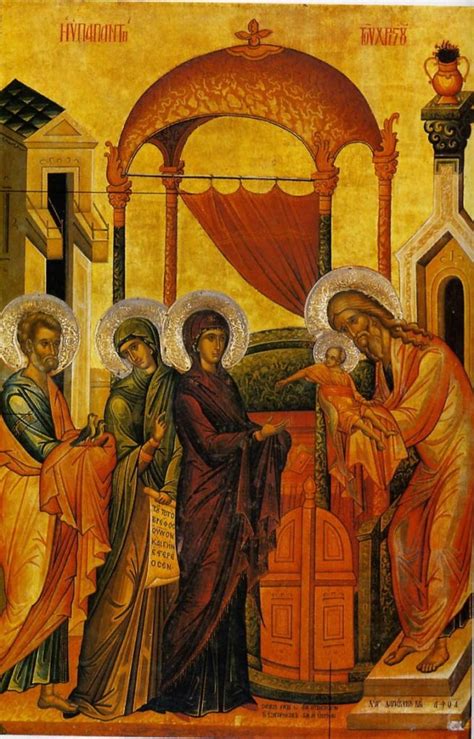 icona o rappresentazione della presentazione di Gesù al Tempio