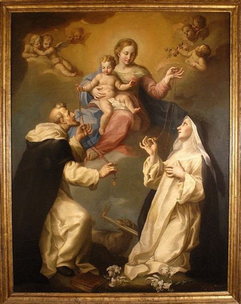 Dipinto della Madonna del Rosario con San Domenico e Santa Caterina da Siena