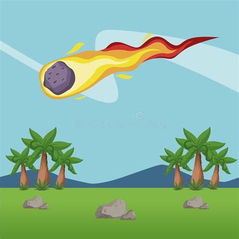 illustrazione di una meteora che entra nell'atmosfera terrestre, mostrando il percorso e la scia luminosa