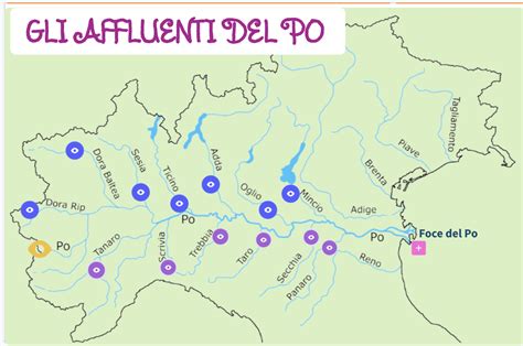 Mappa schematica del percorso del Torrente Orba e dei suoi affluenti nell'area del Monferrato e Genovesato