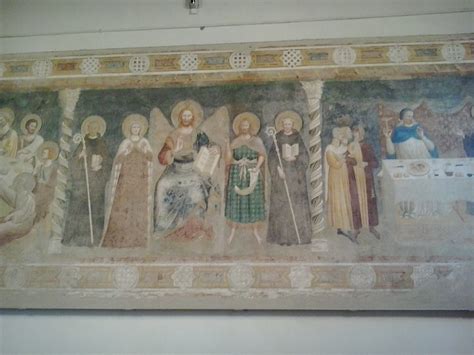 Dettaglio degli affreschi del refettorio di Pomposa