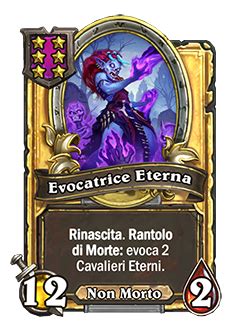 illustrazione di Dama Soffiamorte con il suo Potere Eroe in Hearthstone