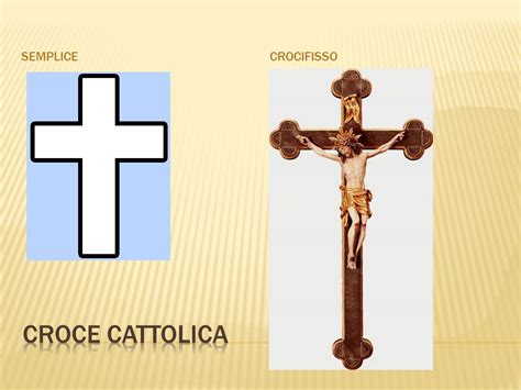 Confronto tra un crocifisso e una croce semplice
