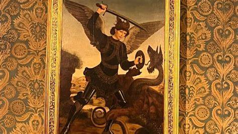 dipinto di San Michele Arcangelo di Piero del Pollaiolo