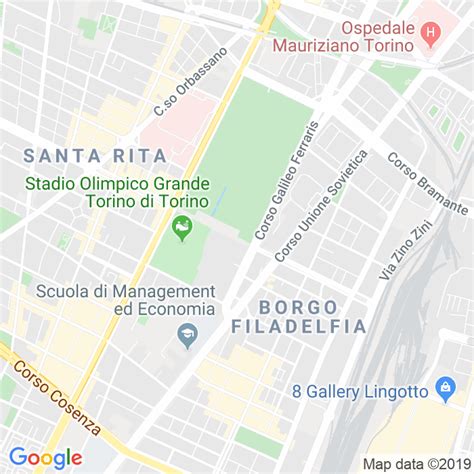 Mappa della Farmacia Santa Rita in Corso Sebastopoli a Torino