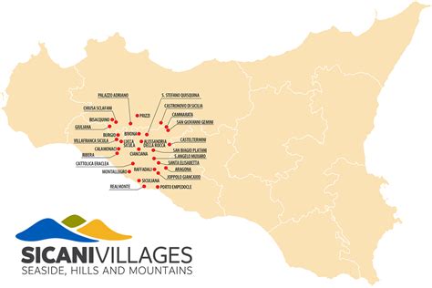 Mappa del Parco dei Monti Sicani con evidenziati i sentieri principali