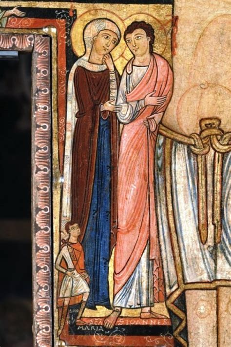 rappresentazione artistica di Maria e San Giovanni ai piedi della croce