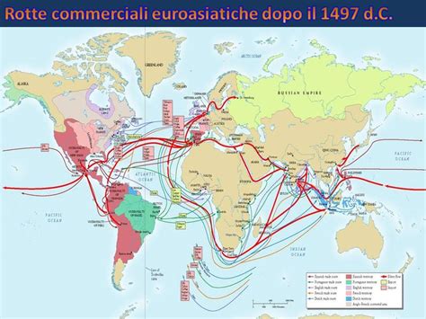 Mappa delle rotte commerciali mediterranee nel XII secolo