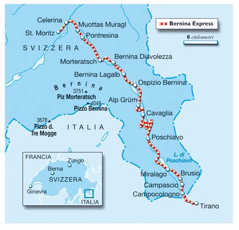 Mappa del percorso ferroviario del treno bianco Taranto-Lourdes