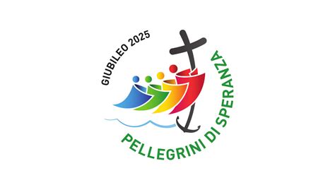 illustrazione del Logo del Giubileo 2025 o immagine simbolica di pellegrini