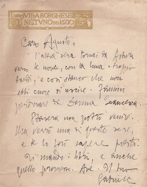 Foto della lettera autografa di Padre Pio, con in evidenza la firma