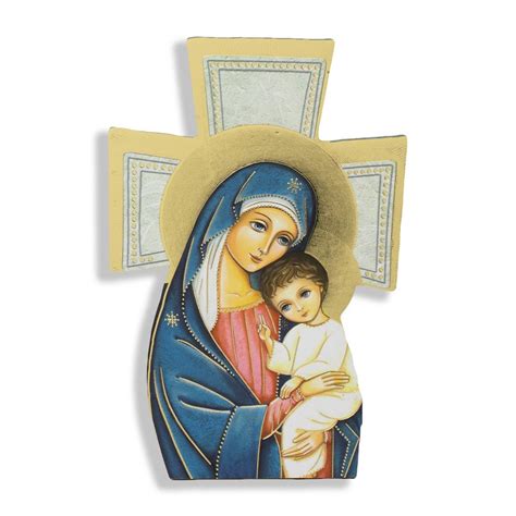 Immagine simbolica della Madonna con una croce alle spalle