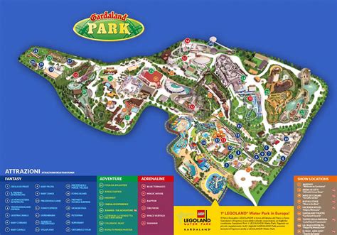 Mappa schematica del Parco Divertimenti del Tibidabo