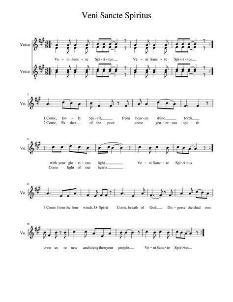 Partitura musicale della sequenza 