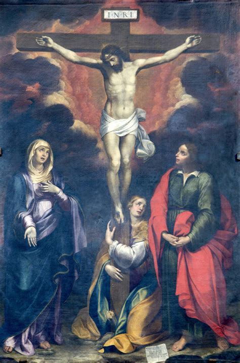 Dipinto della Crocifissione con Maria ai piedi della croce