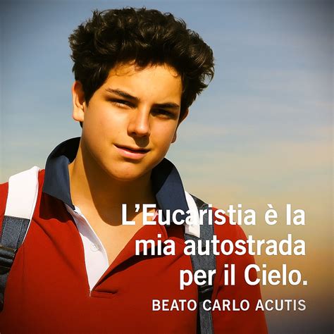 Infografica schematica sul concetto di Carlo Acutis dell'Eucaristia come 