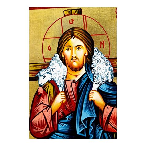 icona di Gesù Buon Pastore con le pecore
