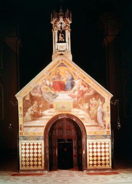 Cappella della Porziuncola, interno con affresco di Overbeck