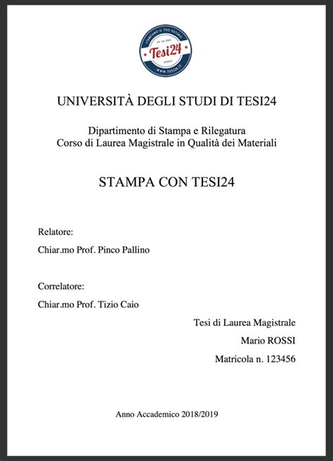 Pagina frontespizio dell'opera