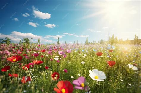 Donna sorridente che cammina in un campo fiorito, con un'aura di gioia e libertà.