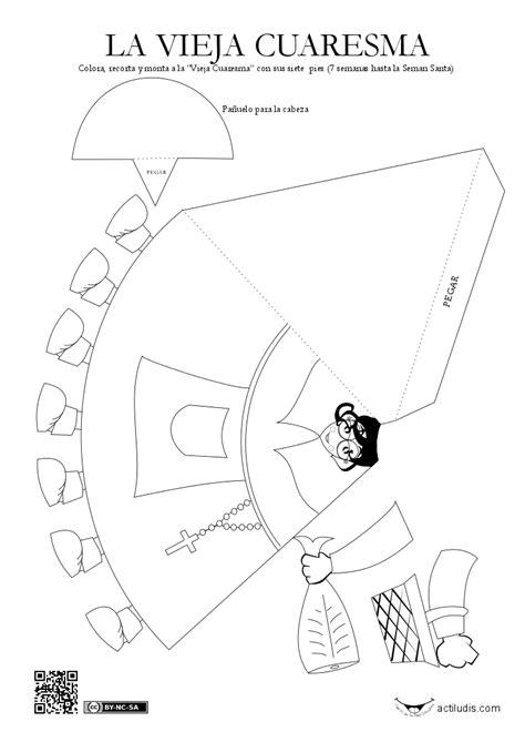 Representación de la Vieja Cuaresma con sus siete piernas