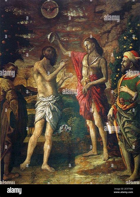 Andrea Mantegna, Battesimo di Cristo (dipinto, se disponibile immagine restaurata o ricostruita)