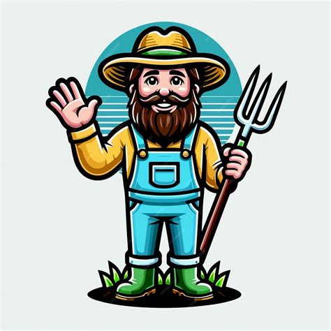 illustrazione di un contadino che lavora la terra sotto il sole cocente, con gocce di sudore che gli rigano il volto