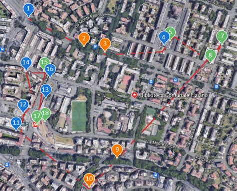 Mappa della zona di Val Melaina e Via di Castel Giubileo