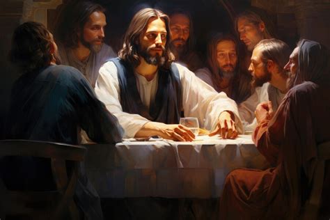 Immagine di Gesù con i discepoli durante l'Ultima Cena