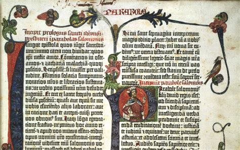 foto della Bibbia di Gutenberg aperta