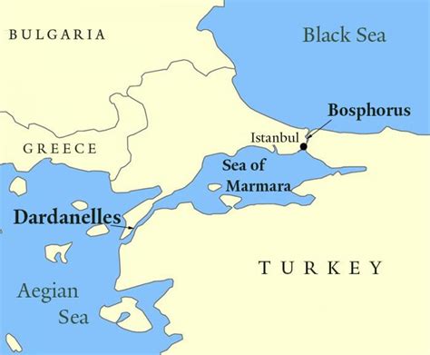 Mappa dell'antica Calcedonia e del Bosforo