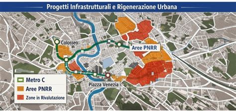 Mappa schematica con aree di interesse evidenziate per analisi territoriale