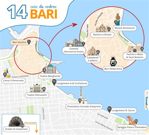 Mappa medievale di Bari e dintorni