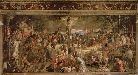 Crocifissione dei Santi di Jacopo Bassano, illustrazione dettagliata