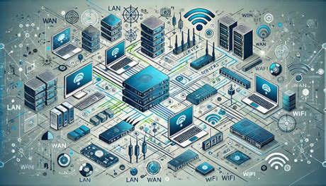 illustrazione di una rete informatica in ambiente sanitario