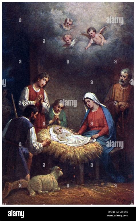 pettirosso nella stalla con la Sacra Famiglia