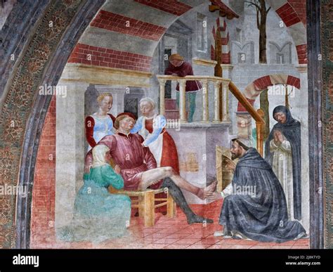 Illustrazione storica del miracolo di Pietro Falco o Santuario di Monteortone
