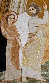 Mosaico dell'incontro tra Maria Maddalena e il Risorto