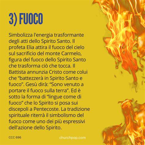 Rappresentazione artistica dello Spirito Santo come un rombo, un vento impetuoso e lingue di fuoco