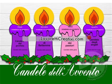 infografica significato candele avvento
