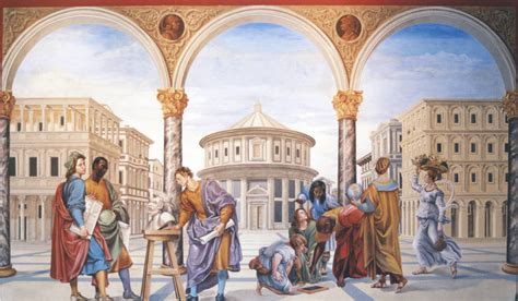 Affresco rinascimentale raffigurante la nascita di Maria con elementi domestici del XV secolo