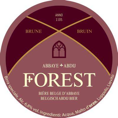 Etichetta o bottiglia della birra Abbaye de Forest