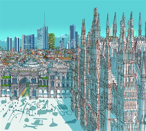 Illustrazione di Carlo Stanga che rappresenta il mondo Mapei