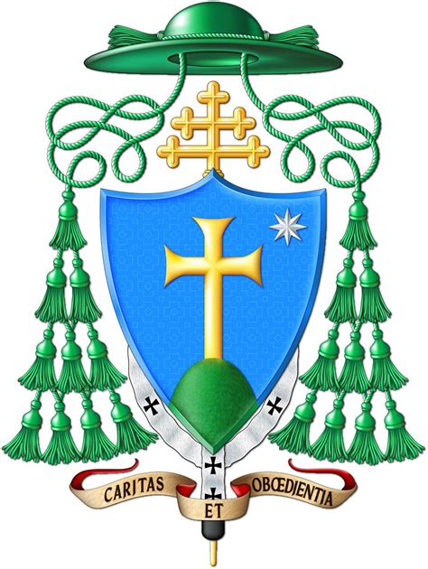 Stemma episcopale con stella e motto ispirato al Vangelo