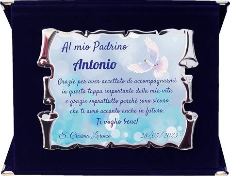 regali eleganti per madrina e padrino di Cresima