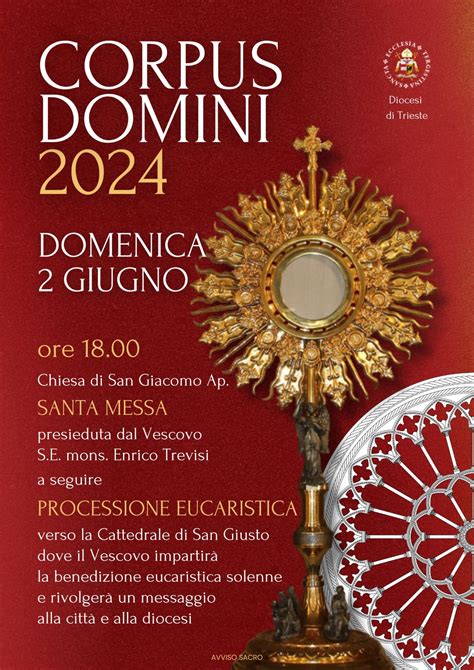 Mappa del percorso della processione del Corpus Domini a Trieste