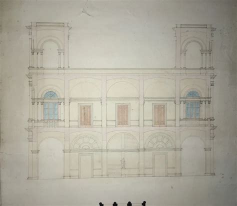 Disegno architettonico o schizzo del progetto originale del convento di Giuseppe Breccia Fratadocchi